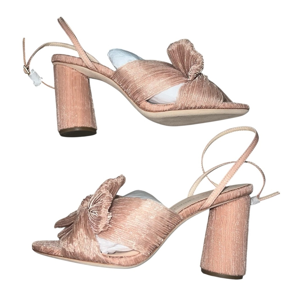 NEW NIB Loeffler Randall Camellia Beauty Pleated Bow Heels - Picture 6 of 10